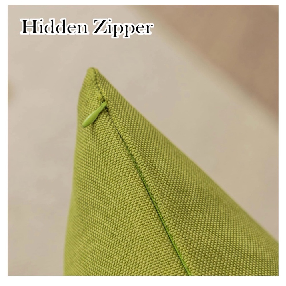 Waterproof Green Fabric pillows outdoors - Picture 3 of 6